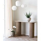 House Nordic Bež/v naravni barvi stranska mizica z mizno ploščo v marmornem dekorju 40x120 cm Athens – | Shoptok.si