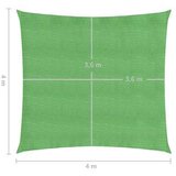  Jedro za zaštitu od sunca 160 g/m² svjetlozeleno 4 x 4 m HDPE | shoptok.hr