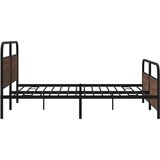 Metalni okvir kreveta bez madraca smeđa boja hrasta 183x213 cm | shoptok.hr