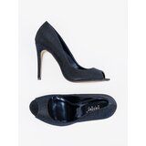 SEASTAR Navy blue glitter pumps with open toes | Shoptok.si