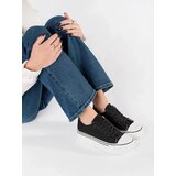Shelvt Black women's sneakers with a thick sole | Shoptok.si