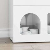  Strani šal Visok sijaj bela 80,5 x 35 x 59 cm Konstruiran les, (5000108423) | Shoptok.si