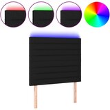 Maison Chic led posteljno vzglavje - vzglavna omarica - nočna omarica črno 100x5x118/128 cm blago, (21710971) | Shoptok.si