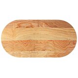 Stolna ploča svjetlosmeđa 120x60x2 cm ovalna masivna hrastovina | Eponuda.com