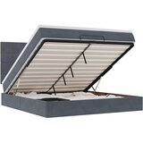 vidaXL Otomanski posteljni okvir z vzmetnicami siv 160x200 cm žamet, (22053670) | Shoptok.si