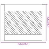  Vrata za ormarić rešetkasti dizajn 2 kom 49,5x39,5 cm borovina | shoptok.hr