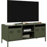 Furnova TV omarica olivno zelena 101,5x39x43,5 cm hladno valjano jeklo, (21923810) | Shoptok.si