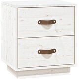  Noćni ormarići 2 kom bijeli 40 x 34 x 45 cm od masivne borovine | shoptok.hr