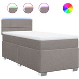  Krevet s oprugama i madracem smeđesivi 100 x 200 cm od tkanine | shoptok.hr
