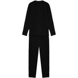 Trendyol Men's Black Regular Fit Waffles Knitted Pajamas Set. Cene