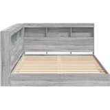 Krevet s policama s uzglavljem Sivi hrast sonoma 160 x 200 cm | shoptok.hr