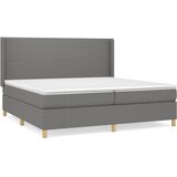  Krevet s oprugama i madracem tamnosivi 200 x 200 cm od tkanine | shoptok.hr