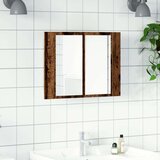 vidaXL LED ormarić s ogledalom staro drvo 60x12x45cm konstruirano drvo | shoptok.hr