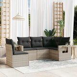 Maison Chic Seti vrtnega pohištva - Vrtna garnitura - Vrtni pohištvo set 5-delna z blazinami siv poli ratan, (21816423) | Shoptok.si