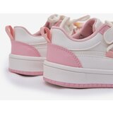 Boto Children's Velcro Sneakers With Lollipop Pendant White-Pink Odalira | shoptok.hr