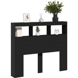 Ormarić za uzglavlje s LED svjetlima crni 120 x 17 x 102 cm | shoptok.hr