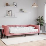  Dnevni krevet s madracem ružičasti 100 x 200 cm baršunasti | shoptok.hr