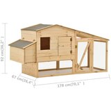 Kavez za kokoši od masivne borovine 178 x 67 x 92 cm | Shoptok.si