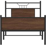 vidaXL Posteljni okvir brez vzmetnice hrast 80x200 cm inženirski les | Shoptok.si