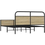 Metalni okvir kreveta bez madraca boja hrasta sonome 150x200 cm | shoptok.hr