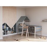 Marckeric Zeleni dječji krevet od masivnog bora u obliku kućice/podignuti 90x190 cm Mint – | shoptok.hr