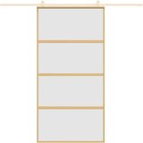  Drsna vrata zlata 102,5x205 cm mat ESG steklo in aluminij, (20983146) | Shoptok.si