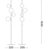 Ideal lux - led podna lampa perlage 4xG9/3W/230V zlatna/bela | Eponuda.com
