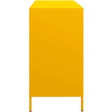 vidaXL Komoda gorčično rumena 135x39x73,5 cm hladno valjano jeklo | Shoptok.si