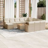 vidaXL 13-dijelni set vrtnih sofa s jastucima poliratan Bež | shoptok.hr