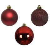  Novogodišnja dekoracija - hanging bauble set mix 10pcs 6cm 020173 - oxblood - kmg ( 044422 ) | ePonuda.com