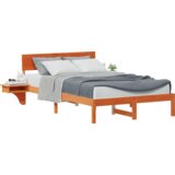  Konstrukcija postelje z vzglavjem Voskast rjav 135 x 190 cm, (5000126676) | Shoptok.si
