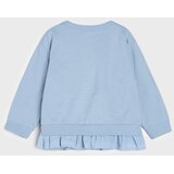Sinsay Pamučna crewneck dukserica s ukrasnom volanom od flisa | shoptok.hr