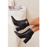 Boto Ladies Ankle Boots With Decorative Detail Black Tharina | Shoptok.si