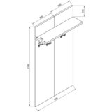 MID.YOU Garderobni Panel Gados, Bela | Shoptok.si