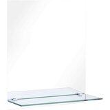 vidaXL Stensko ogledalo s polico 20x40 cm kaljeno steklo, (20743430) | Shoptok.si