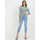 Fashion Hunters Women's blue jeans slim fit