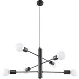 Nice Lamps Črna viseča svetilka Sollux Donato 6 Cene