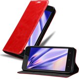 Cadorabo Ohišje, združljivo z WIKO SUNNY 3 v rdeče jabolko - Zaščitni ovitek z magnetnim zapiranjem, stoječo funkcijo in režo za kartice, (20550379) | Shoptok.si