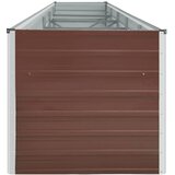  Povišena vrtna gredica od pocinčanog čelika 400x80x77 cm smeđa | shoptok.hr