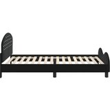  Krevet za djecu s uzglavljem Crna 90 x 200 cm Baršun | shoptok.hr