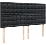  s oprugama i madracem crni 200x200 cm od umjetne kože | shoptok.hr