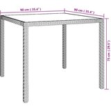  Vrtni stol 90x90x75 cm od kaljenog stakla i poliratana bijeli | Eponuda.ba