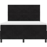Box Postelja s pomičnim ležiščem in vzmetnico Črna 140x190 cm Velur, (22051691) | Shoptok.si