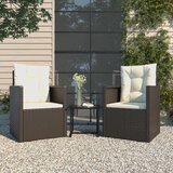vidaXL 3-dijelna vanjska garnitura od poliratana s jastucima crna | shoptok.hr
