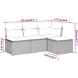  4-dijelni set vrtnih sofa od poliratana s jastucima crni | shoptok.hr