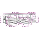  Set vanjskih sofa 7 kom. Prirodna i antracit | shoptok.hr