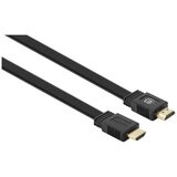 Manhattan HDMI priključni kabel 15.00 m 355650 dvostruko zaštićen, plosnati, plosnata izvedba, high speed HDMI sa eternetom crna [1x muški konektor HDMI - 1x muški konektor HDMI] | Eponuda.ba