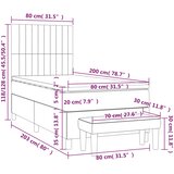  Okvir kreveta s oprugama i madrac krem 80x200 cm od tkanine | shoptok.hr