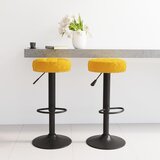 vidaXL Barski stolci 2 kom boja senfa baršunasti | shoptok.hr