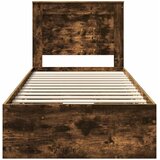  Krevetna konstrukcija s ladicama Dimljeni hrast 100 x 200 cm | shoptok.hr